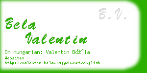 bela valentin business card